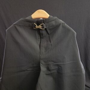 Ralph by Ralph Lauren Womans Sleek Black Dress Pant with D Style Brass Buckle 8